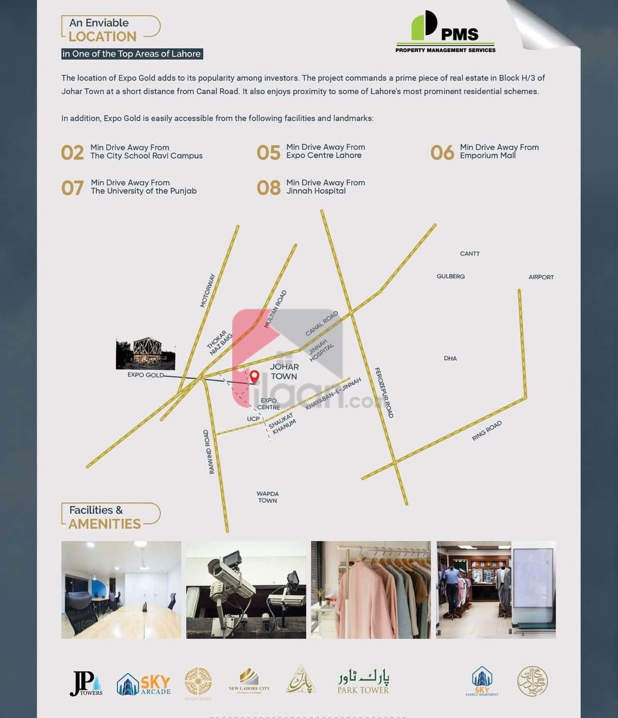 155 Sq.ft Shop (Ground Floor) for Rent in Expo Gold, Johar Town, Lahore — 155 marla in Lahore — PKR 130,000