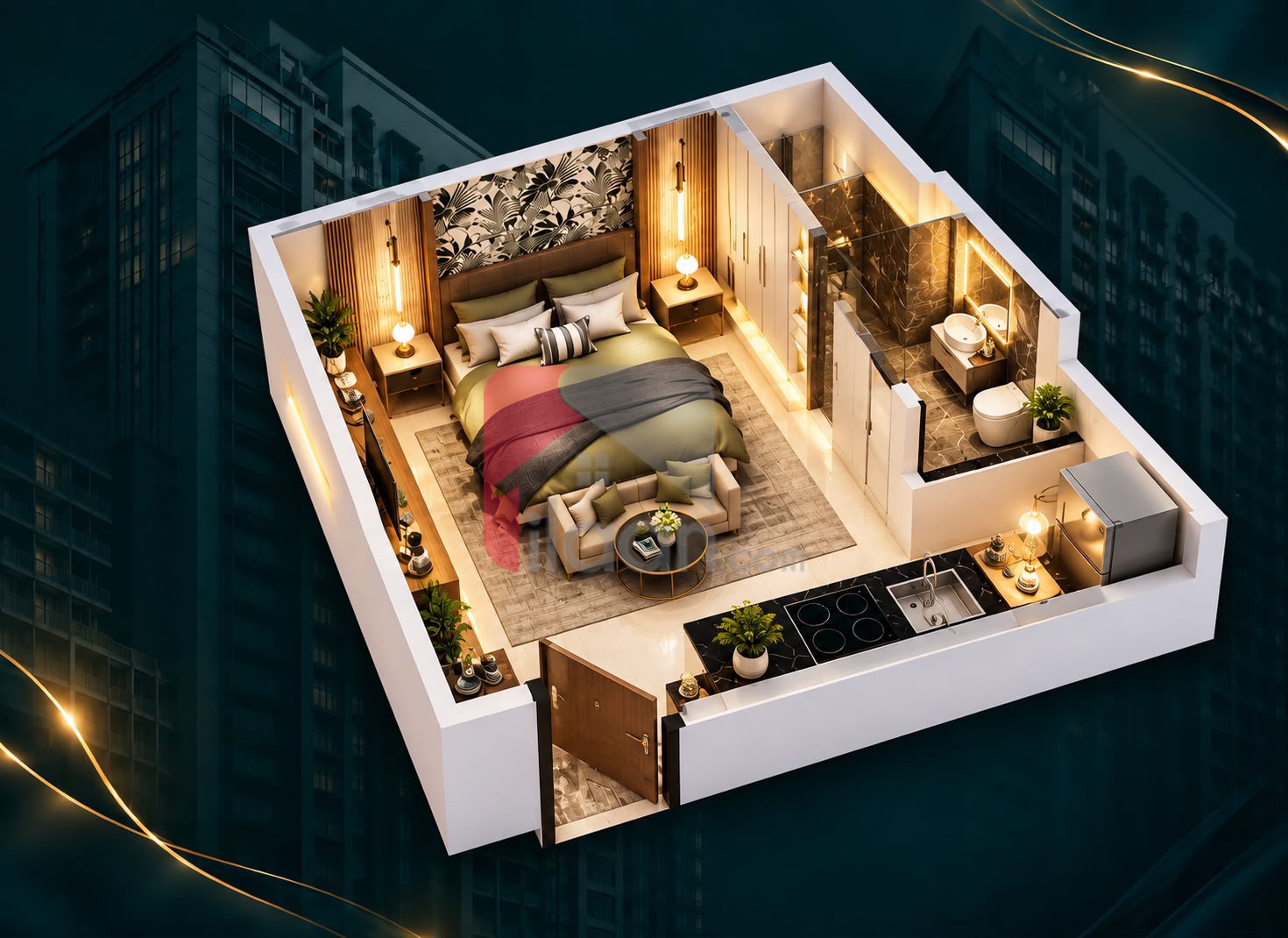 🏡✨ Luxury Studio Apartment With UMRAH PACKAGE| Elite Square, Lahore 🔑💎 — 1.7 marla in Lahore — PKR 1,548,000